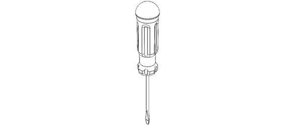 Flat Tip Screw Driver 2mm x 130mm Overall