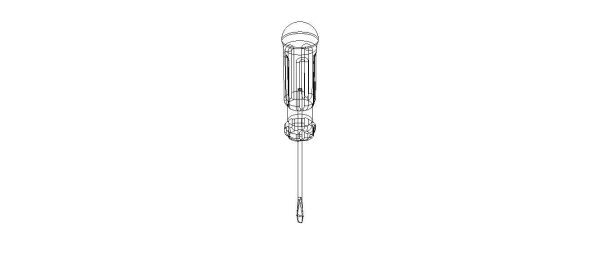 Flat Tip Screw Driver 2mm x 130mm Overall