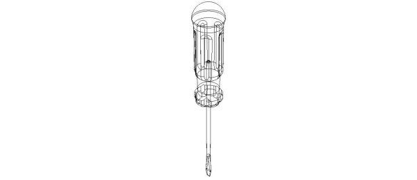 Flat Tip Screw Driver 2mm x 130mm Overall