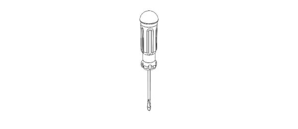 Flat Tip Screw Driver 2mm x 130mm Overall