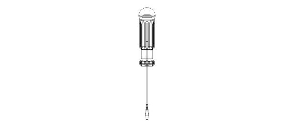 Flat Tip Screw Driver 2mm x 130mm Overall