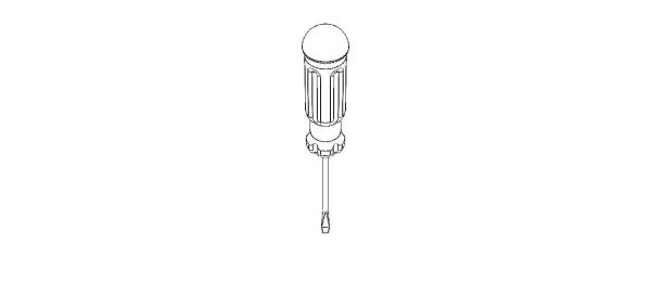 Flat Tip Screw Driver 2mm x 130mm Overall