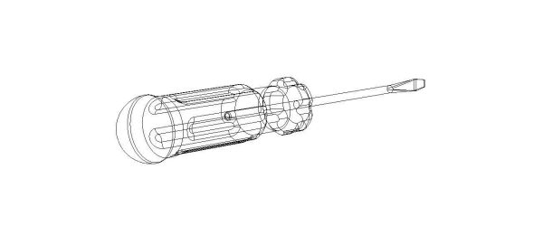 Flat Tip Screw Driver 2mm x 130mm Overall