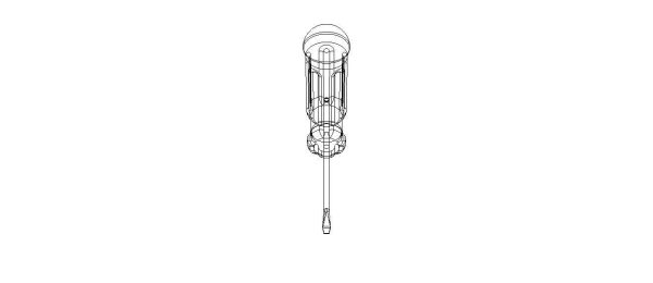 Flat Tip Screw Driver 2mm x 130mm Overall