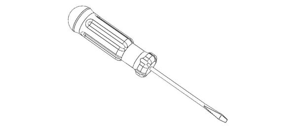 Flat Tip Screw Driver 2mm x 130mm Overall