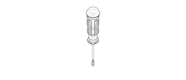 Flat Tip Screw Driver 2mm x 130mm Overall