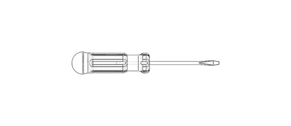 Flat Tip Screw Driver 2mm x 130mm Overall