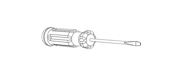 Flat Tip Screw Driver 2mm x 130mm Overall