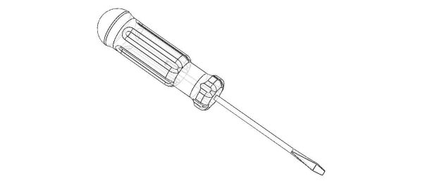 Flat Tip Screw Driver 2mm x 130mm Overall
