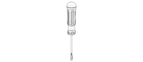 Flat Tip Screw Driver 2mm x 130mm Overall