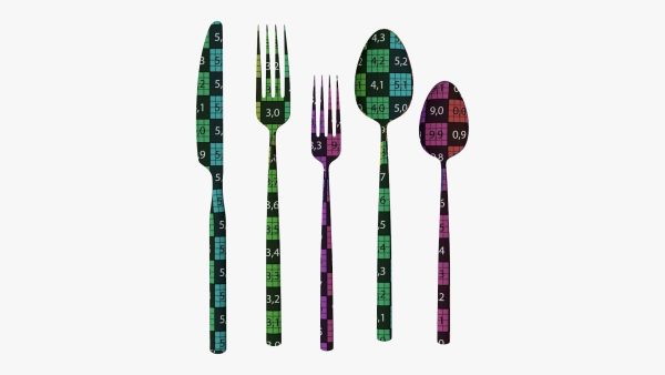 Flatware set 02 knife forks spoons
