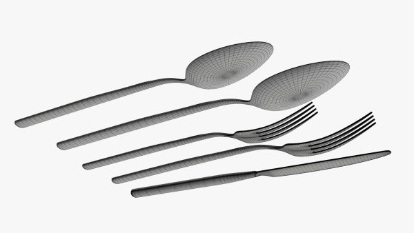 Flatware set 02 knife forks spoons