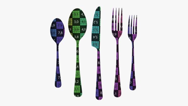 Flatware set 03 knife forks spoons