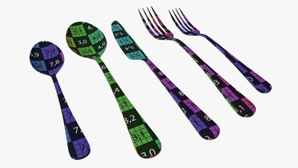 Flatware set 03 knife forks spoons