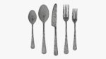 Flatware set 03 knife forks spoons