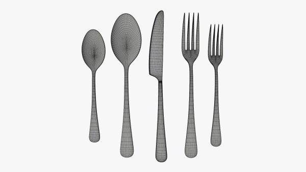 Flatware set 03 knife forks spoons