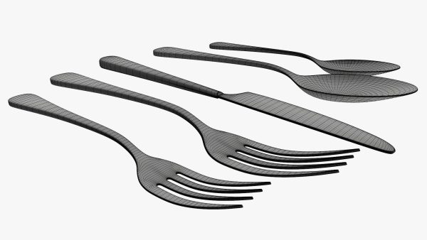 Flatware set 03 knife forks spoons