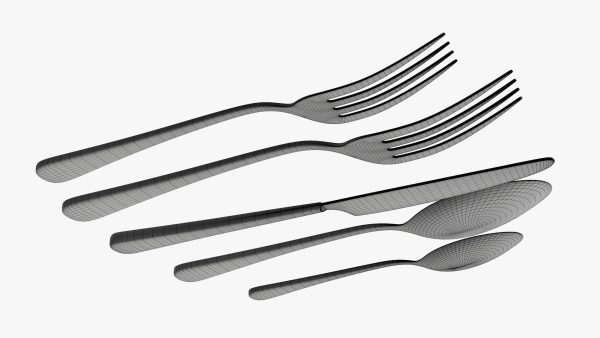 Flatware set 03 knife forks spoons