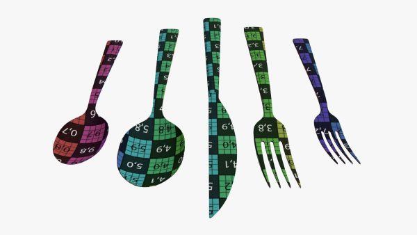 Flatware set 04 knife forks spoons