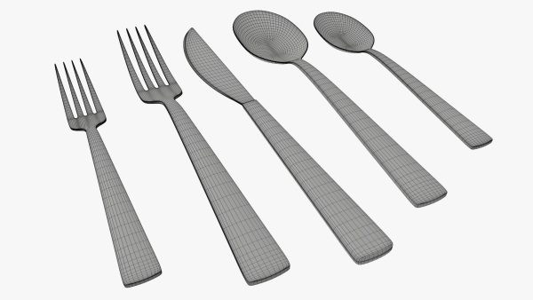 Flatware set 04 knife forks spoons
