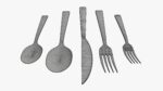Flatware set 04 knife forks spoons