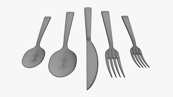 Flatware set 04 knife forks spoons