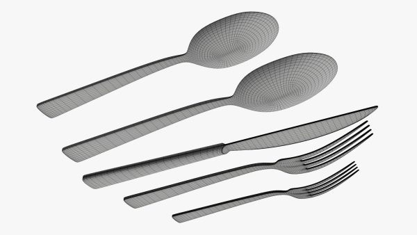 Flatware set 04 knife forks spoons