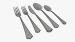 Flatware set 05 knife forks spoons