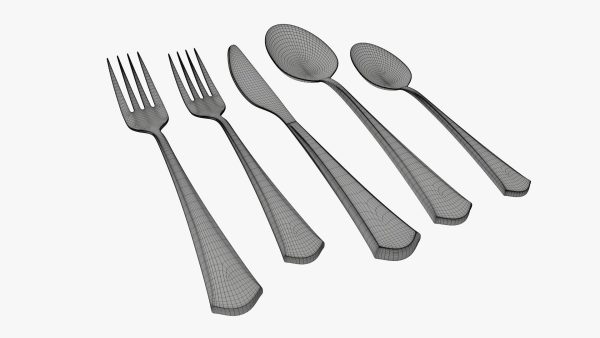 Flatware set 05 knife forks spoons