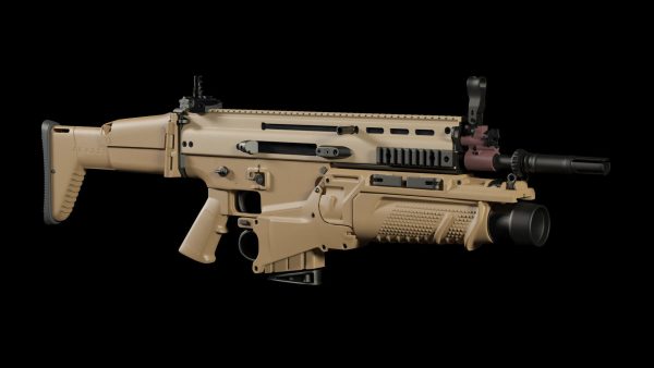 FN SCAR-H 3D Model With Equipments
