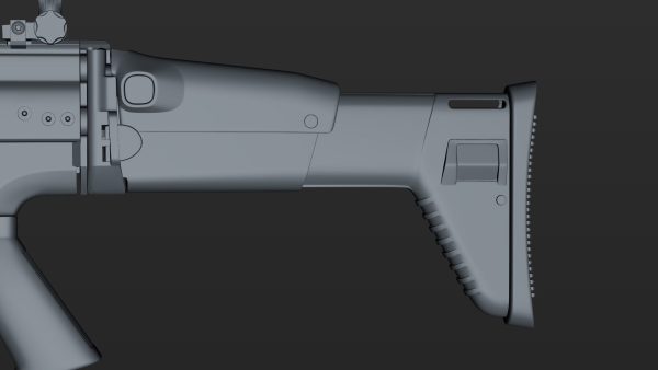 FN SCAR-H 3D Model With Equipments