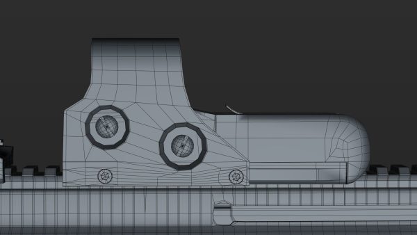 FN SCAR-H 3D Model With Equipments