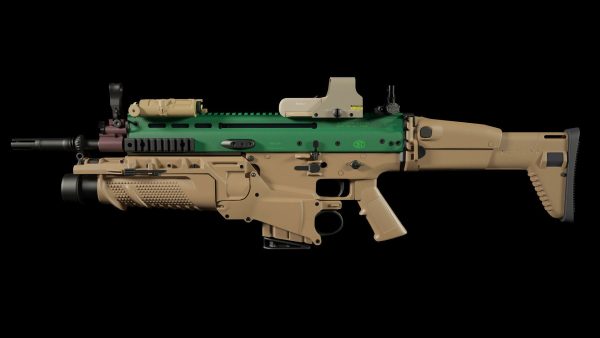 FN SCAR-H 3D Model With Equipments