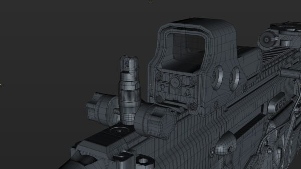 FN SCAR-H 3D Model With Equipments