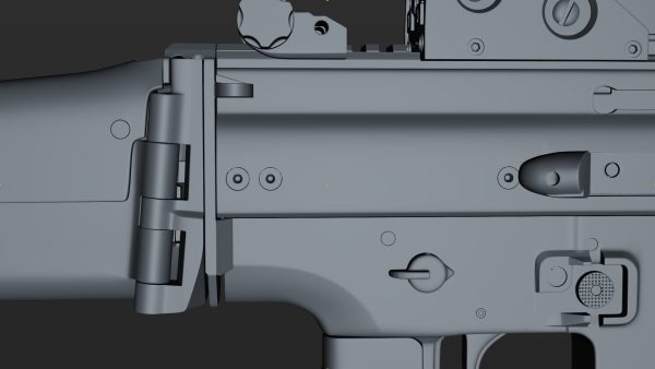 FN SCAR-H 3D Model With Equipments