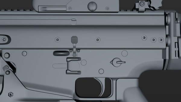 FN SCAR-H 3D Model With Equipments