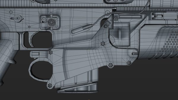 FN SCAR-H 3D Model With Equipments
