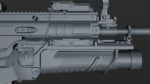FN SCAR-H 3D Model With Equipments