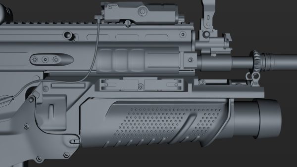 FN SCAR-H 3D Model With Equipments