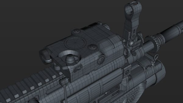 FN SCAR-H 3D Model With Equipments