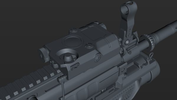 FN SCAR-H 3D Model With Equipments