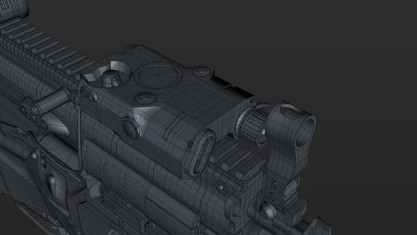 FN SCAR-H 3D Model With Equipments