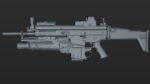 FN SCAR-H 3D Model With Equipments