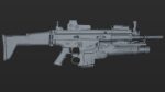FN SCAR-H 3D Model With Equipments