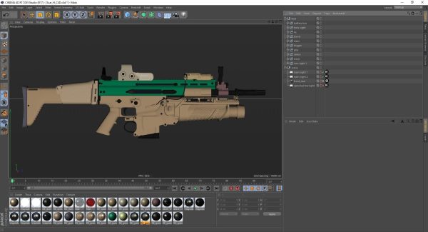 FN SCAR-H 3D Model With Equipments