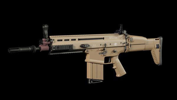FN SCAR-H 3D Model With Equipments
