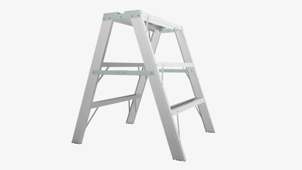 Foldable sawhorse ladder