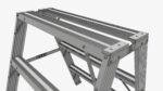 Foldable sawhorse ladder