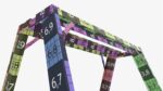 Foldable sawhorse ladder