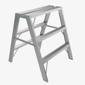 Foldable sawhorse ladder